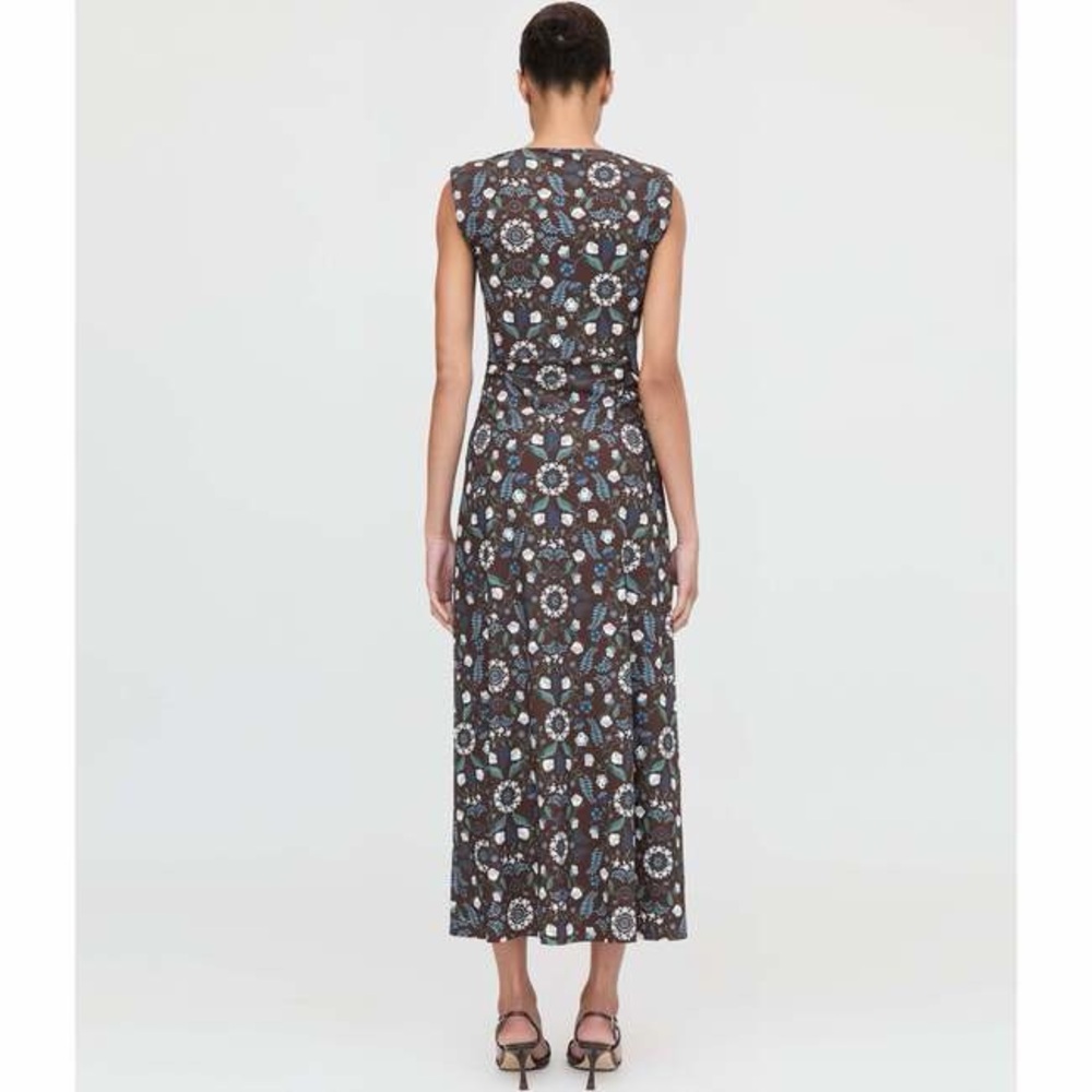 Hill House The Sloane Dress in Chocolate Swedish Floral, Size Small - Picture 4 of 12